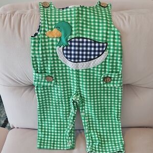 Green Gingham Duck Jon Jon